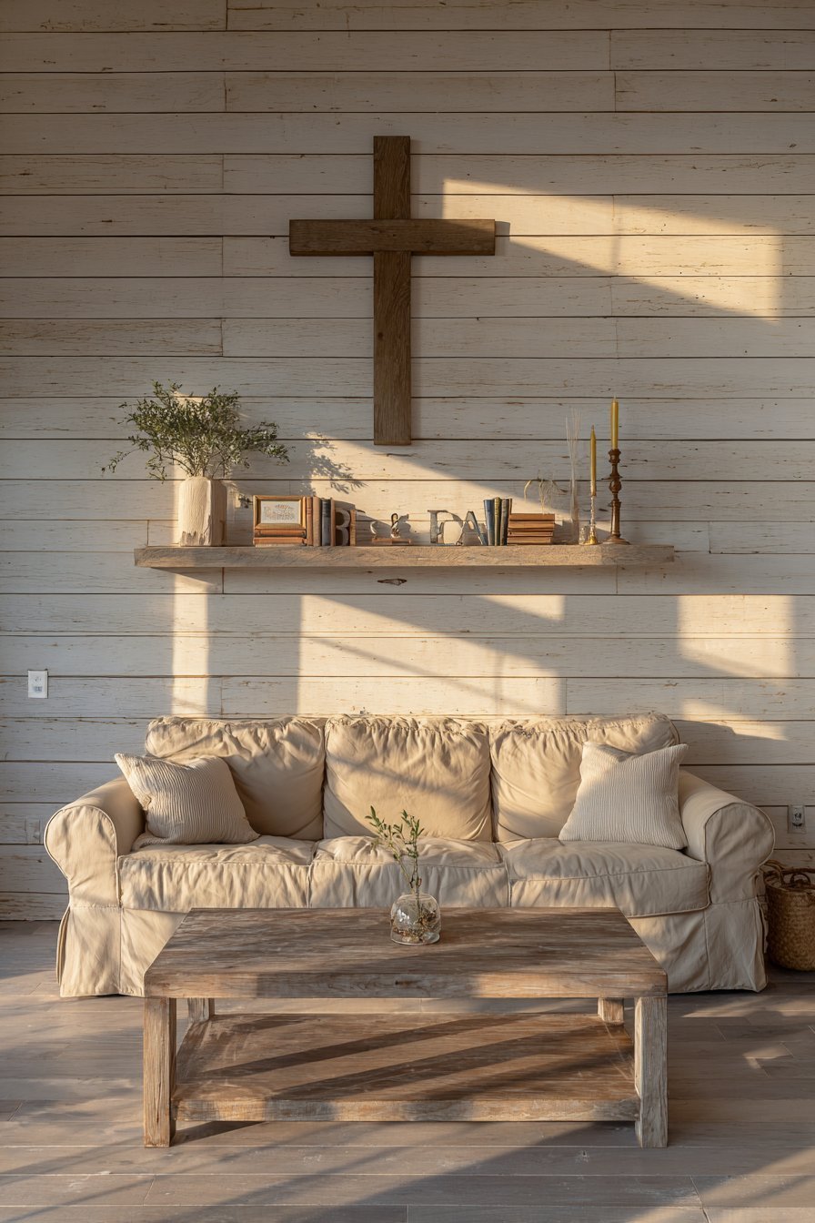 Modern Farmhouse Shiplap Display