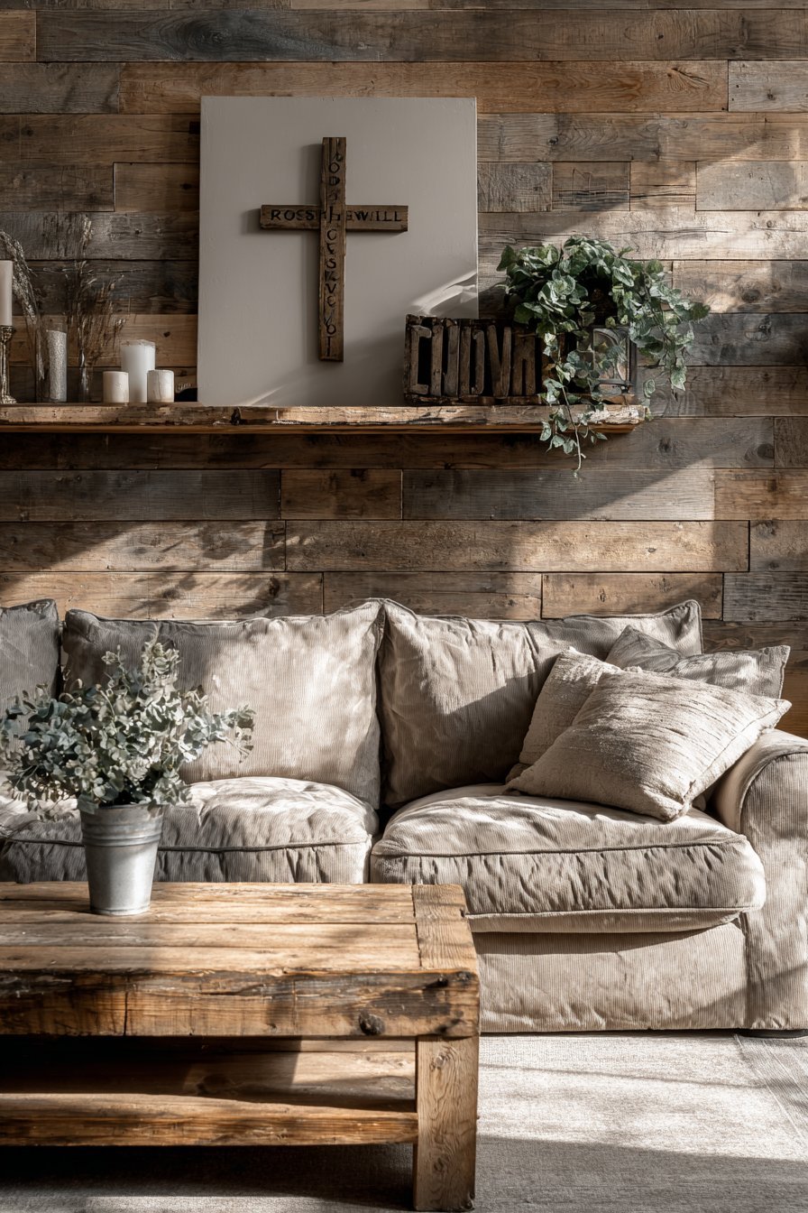 Modern Farmhouse Shiplap Display