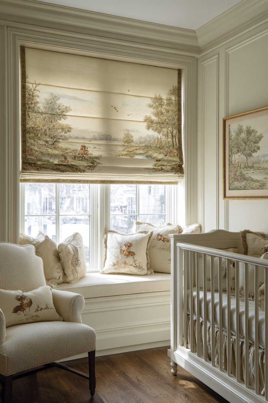 Custom Hand-Painted Window Treatments