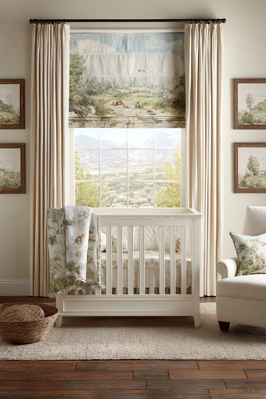 Custom Hand-Painted Window Treatments