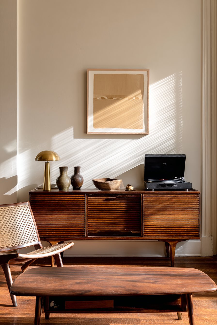 Mid-Century Modern Credenza Display