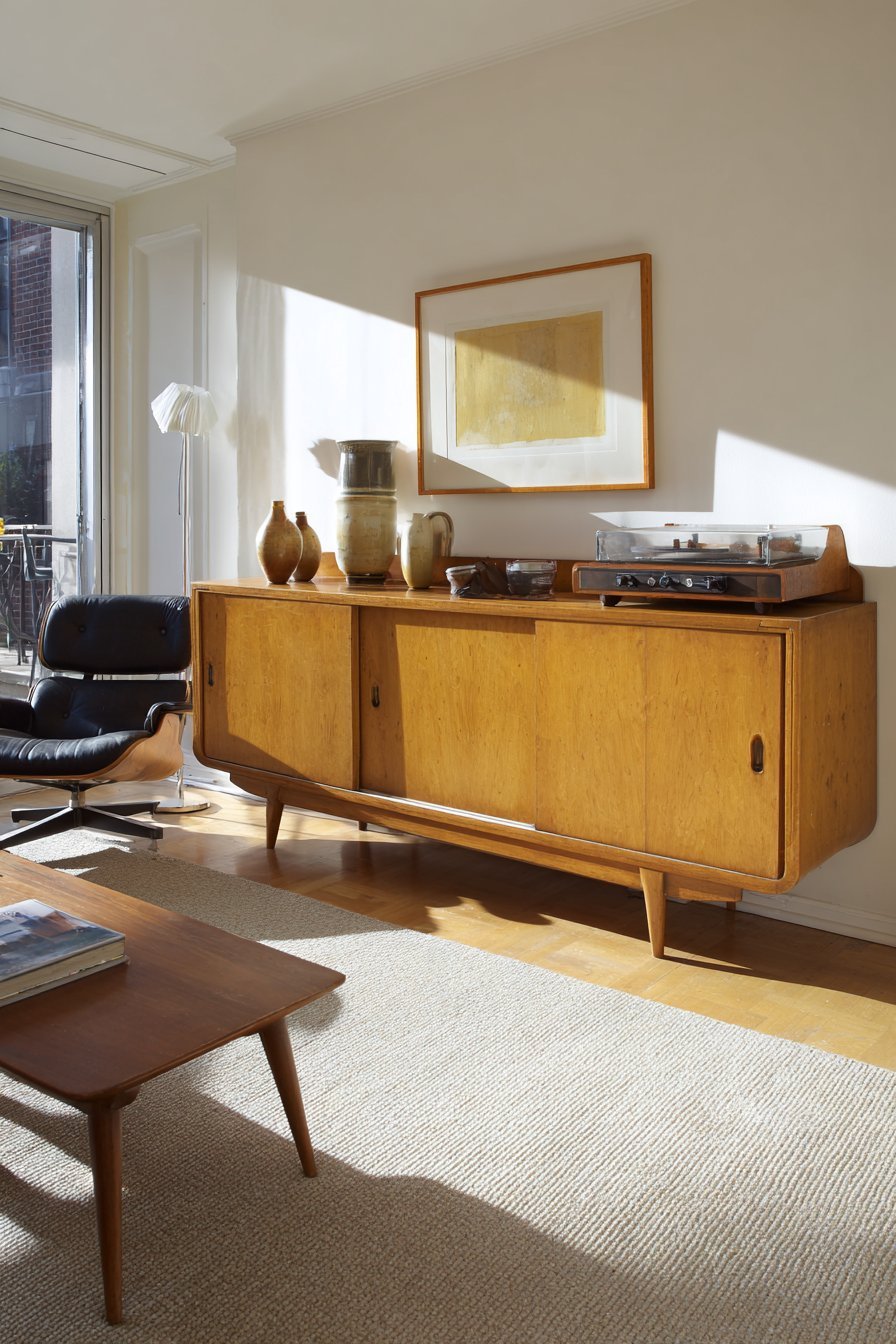 Mid-Century Modern Credenza Display