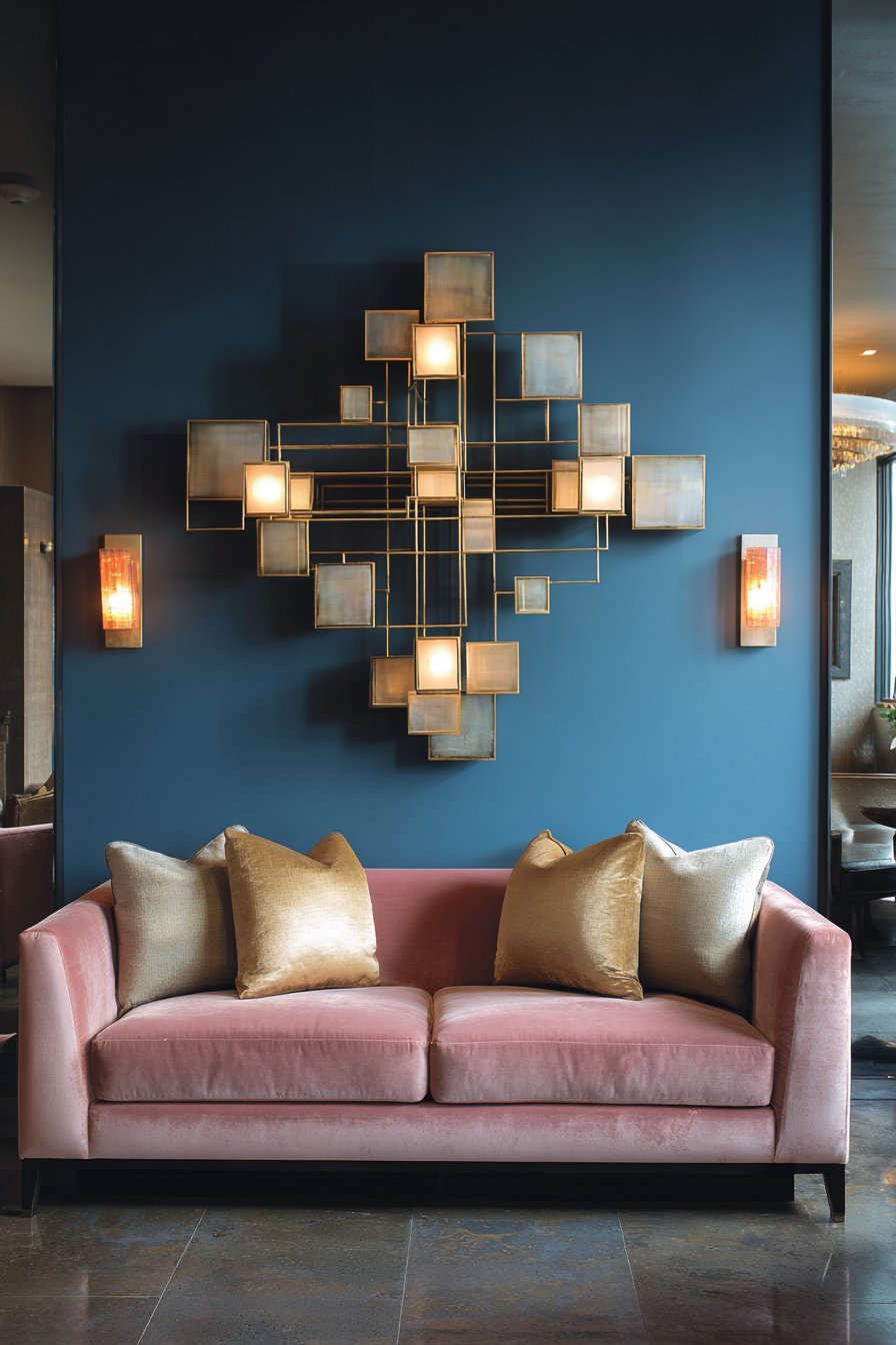 Art Deco Geometric Metal Wall Panels