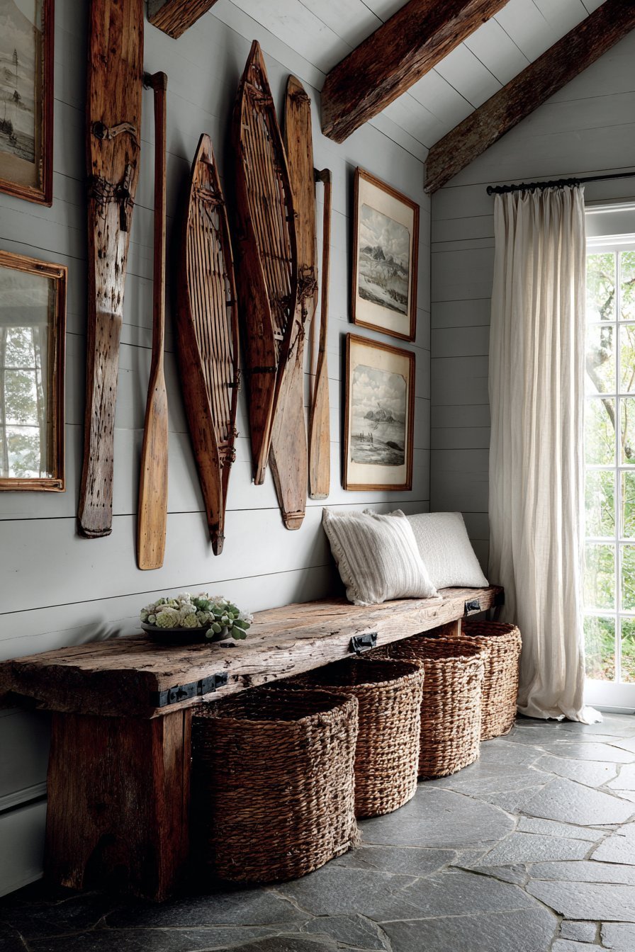 Rustic Lodge Vintage Sporting Equipment