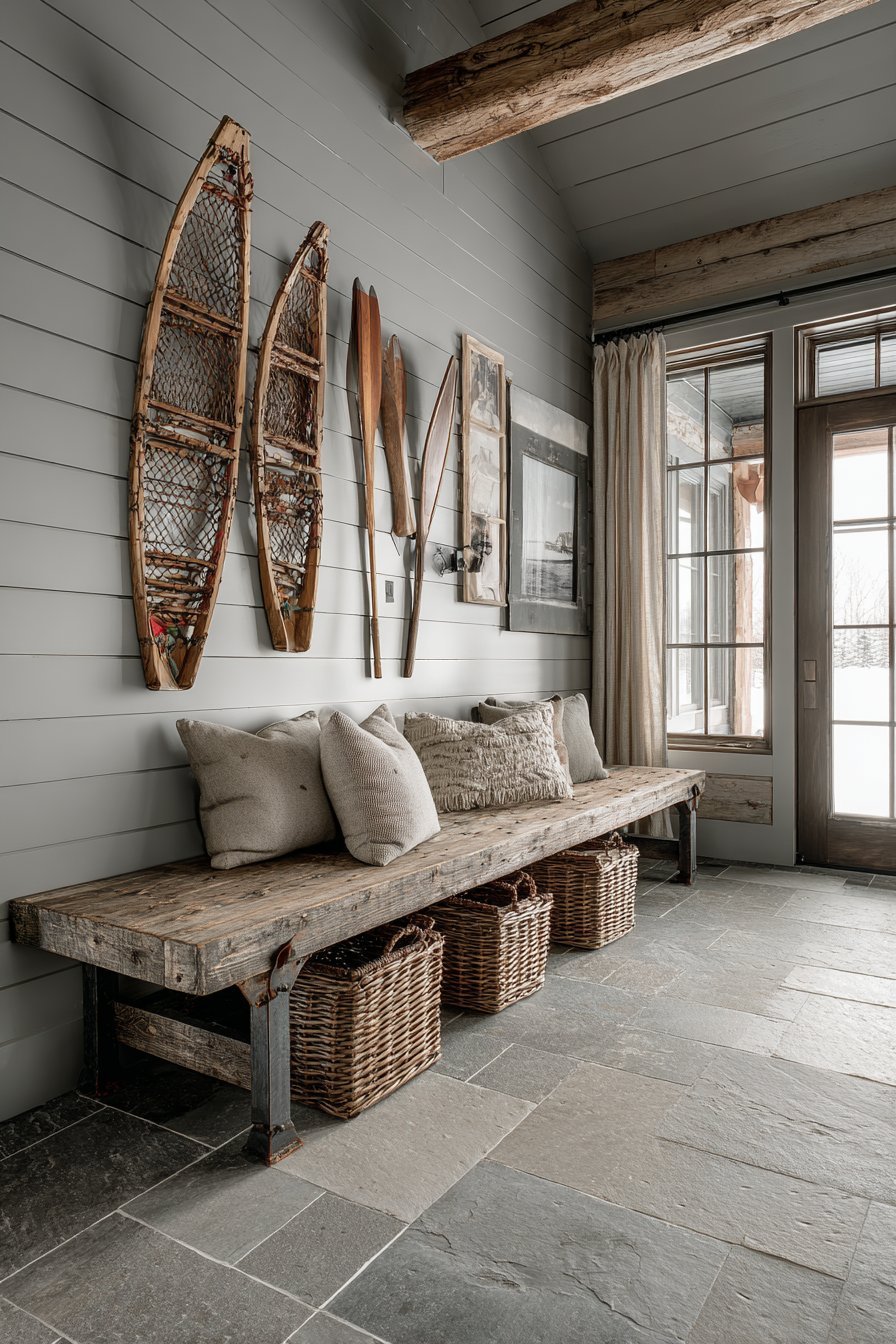 Rustic Lodge Vintage Sporting Equipment