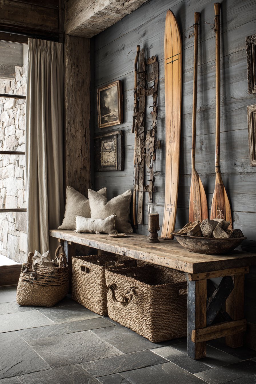 Rustic Lodge Vintage Sporting Equipment