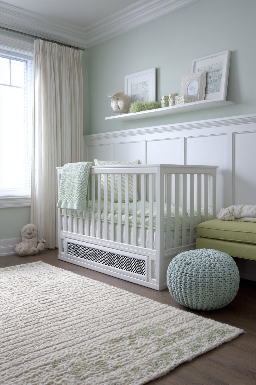 Safety-Focused Gray-Green Seating