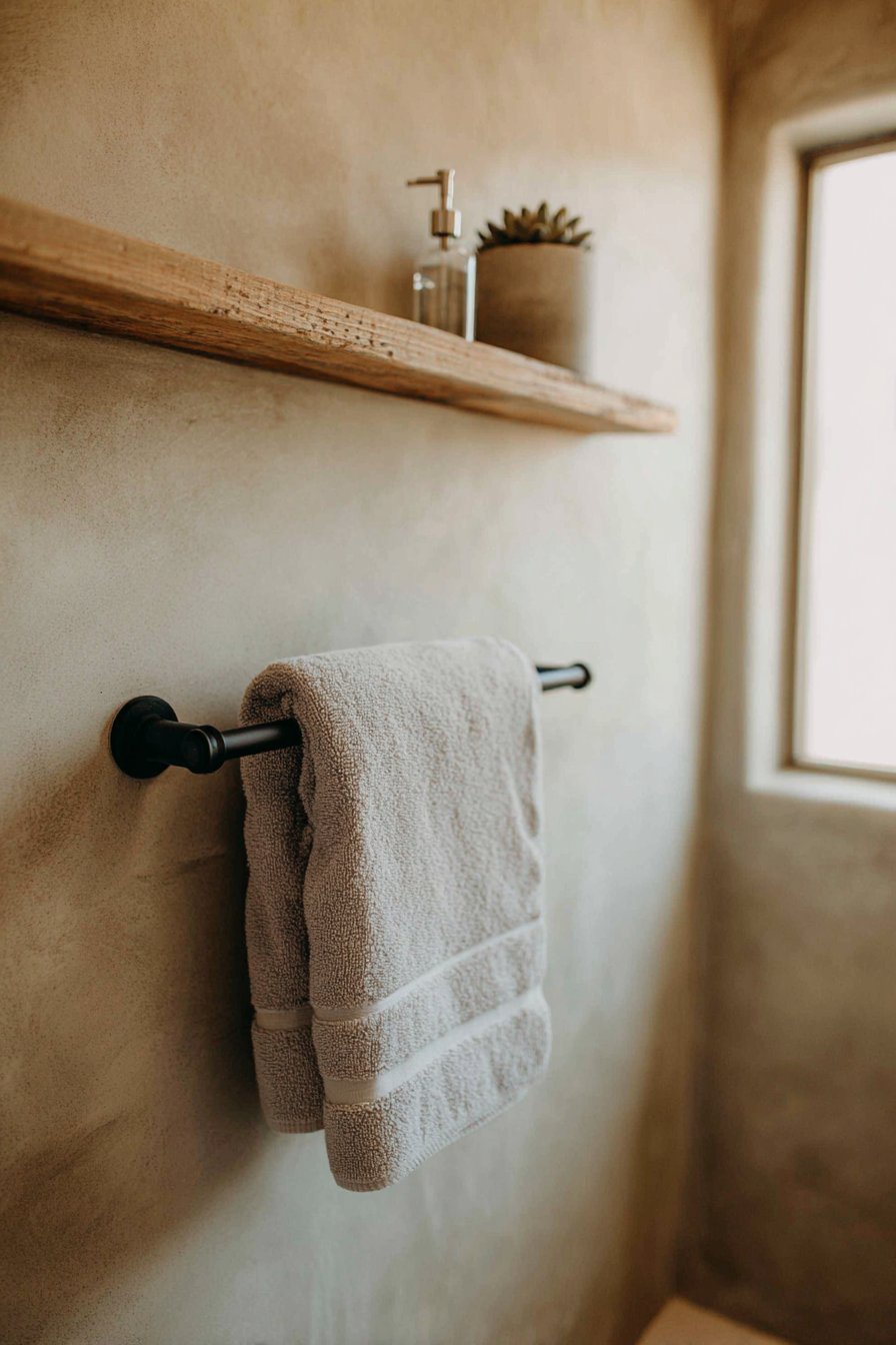 Matte Black Horizontal Towel Bar