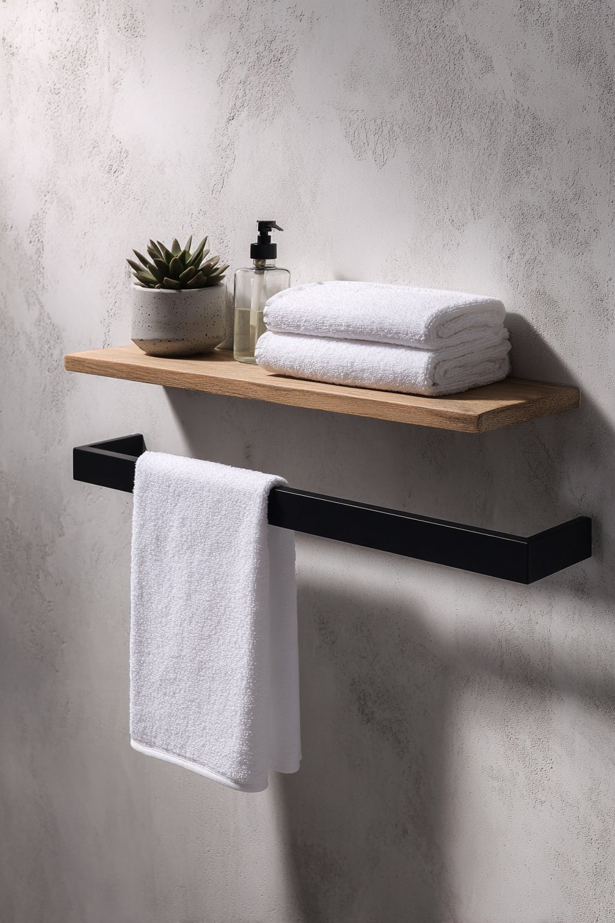 Matte Black Horizontal Towel Bar