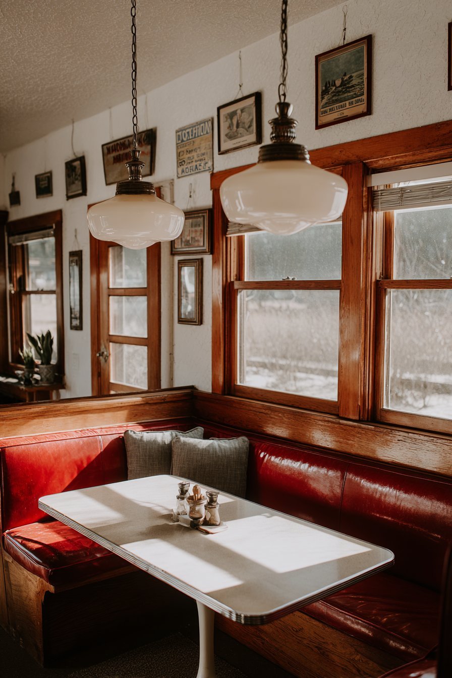 Nostalgic Breakfast Nook with Booth Seating