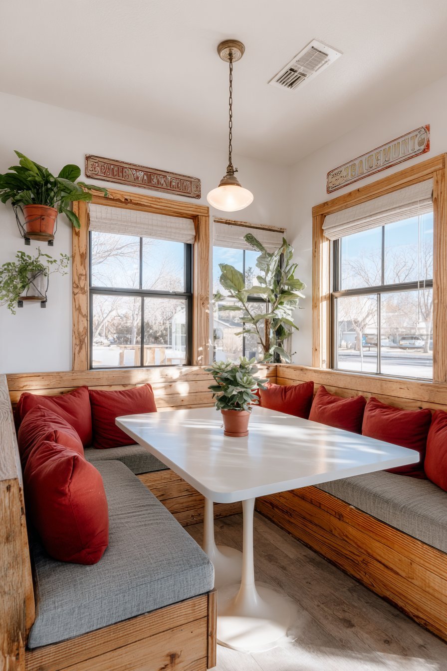 Nostalgic Breakfast Nook with Booth Seating