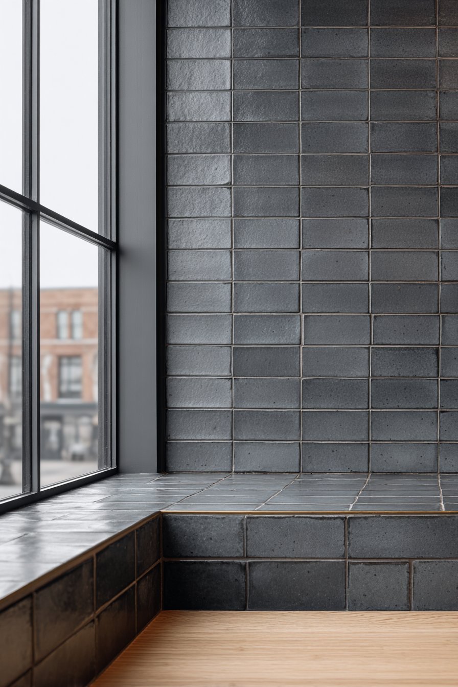 Sophisticated Matte Black Subway Tile