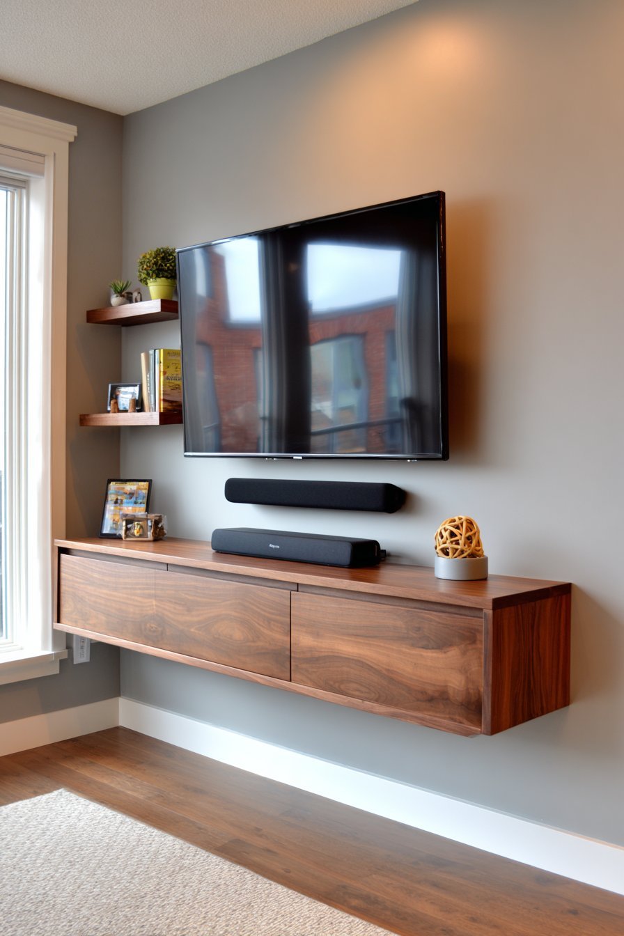Wall-Mounted Media Console
