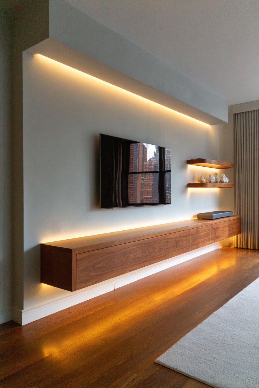 Wall-Mounted Media Console