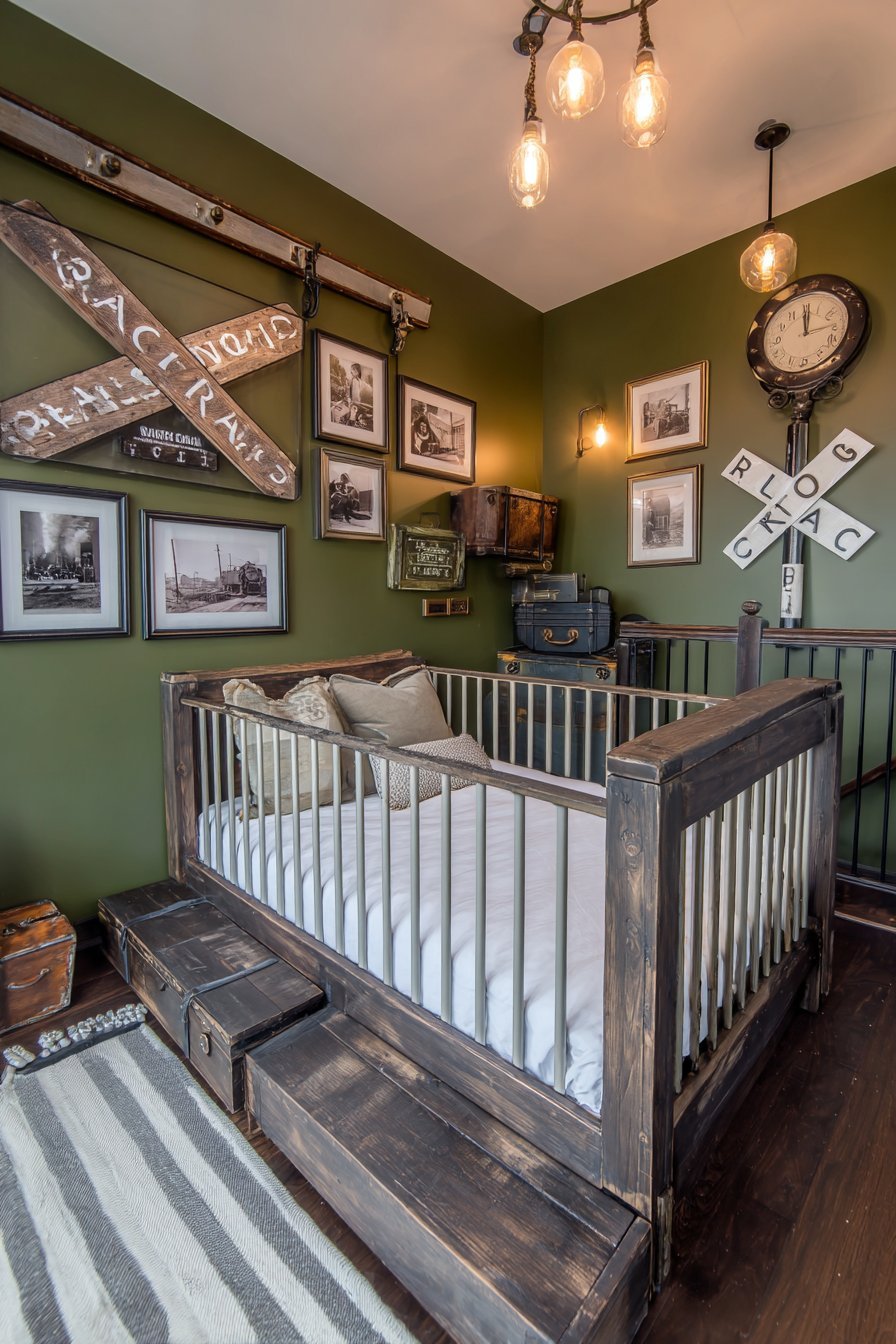 Vintage Train Station Journey