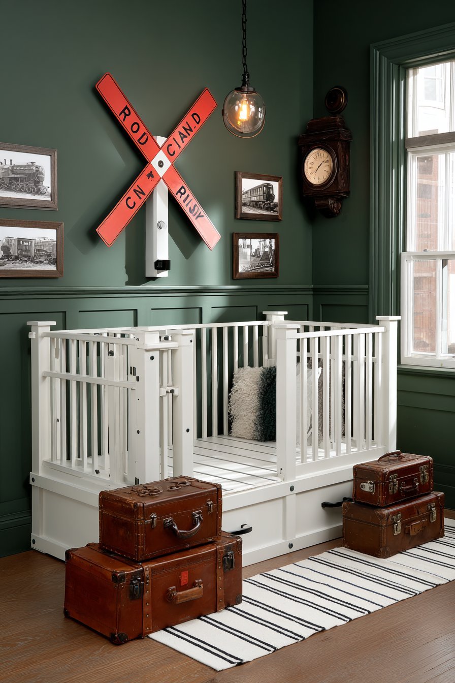 Vintage Train Station Journey