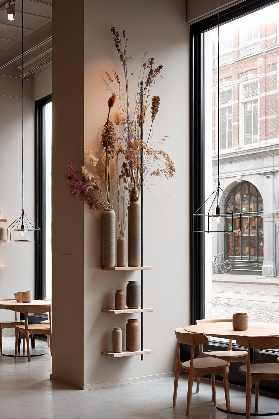 Slender Ceramic Vase Arrangement