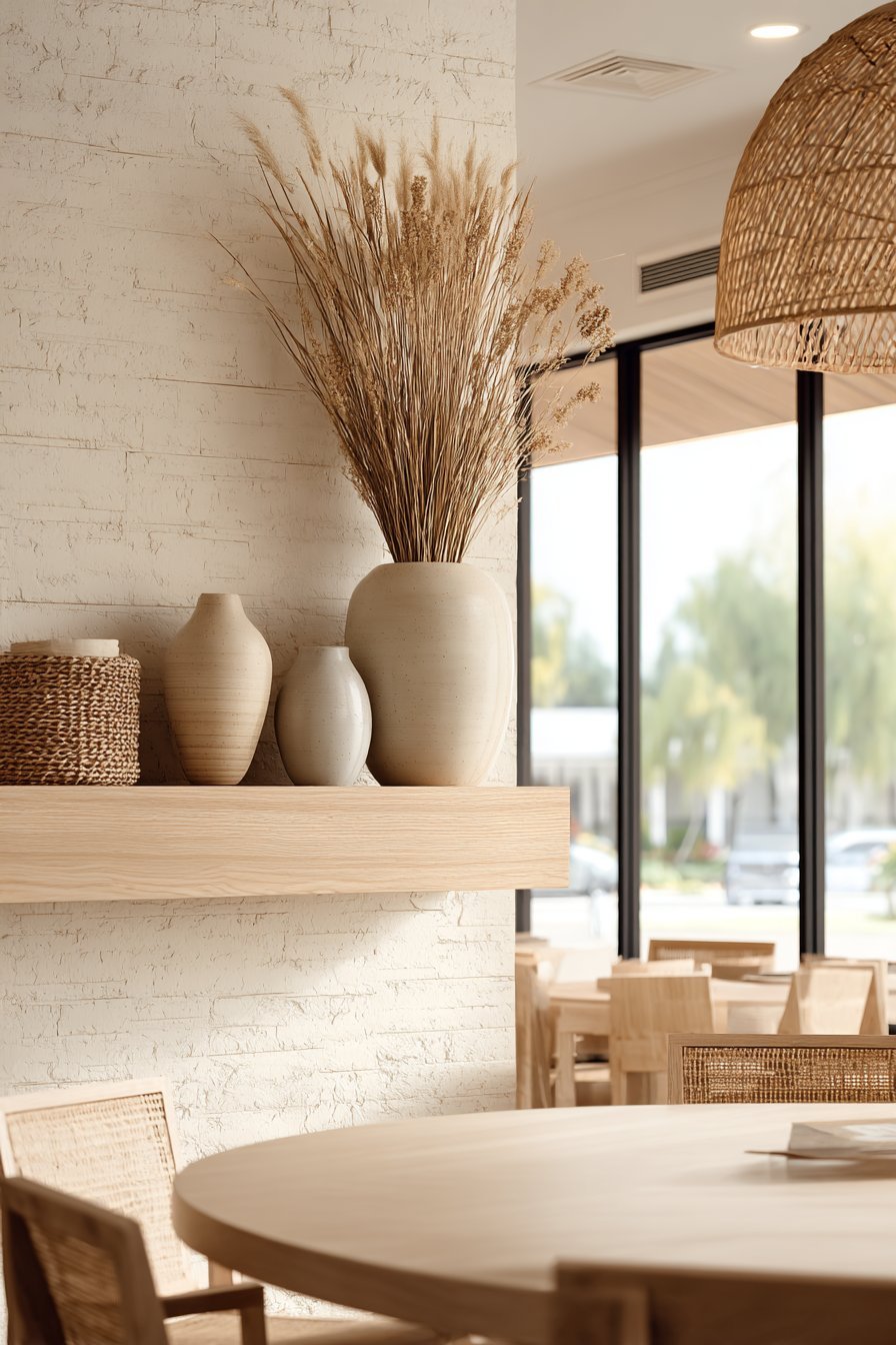 Slender Ceramic Vase Arrangement