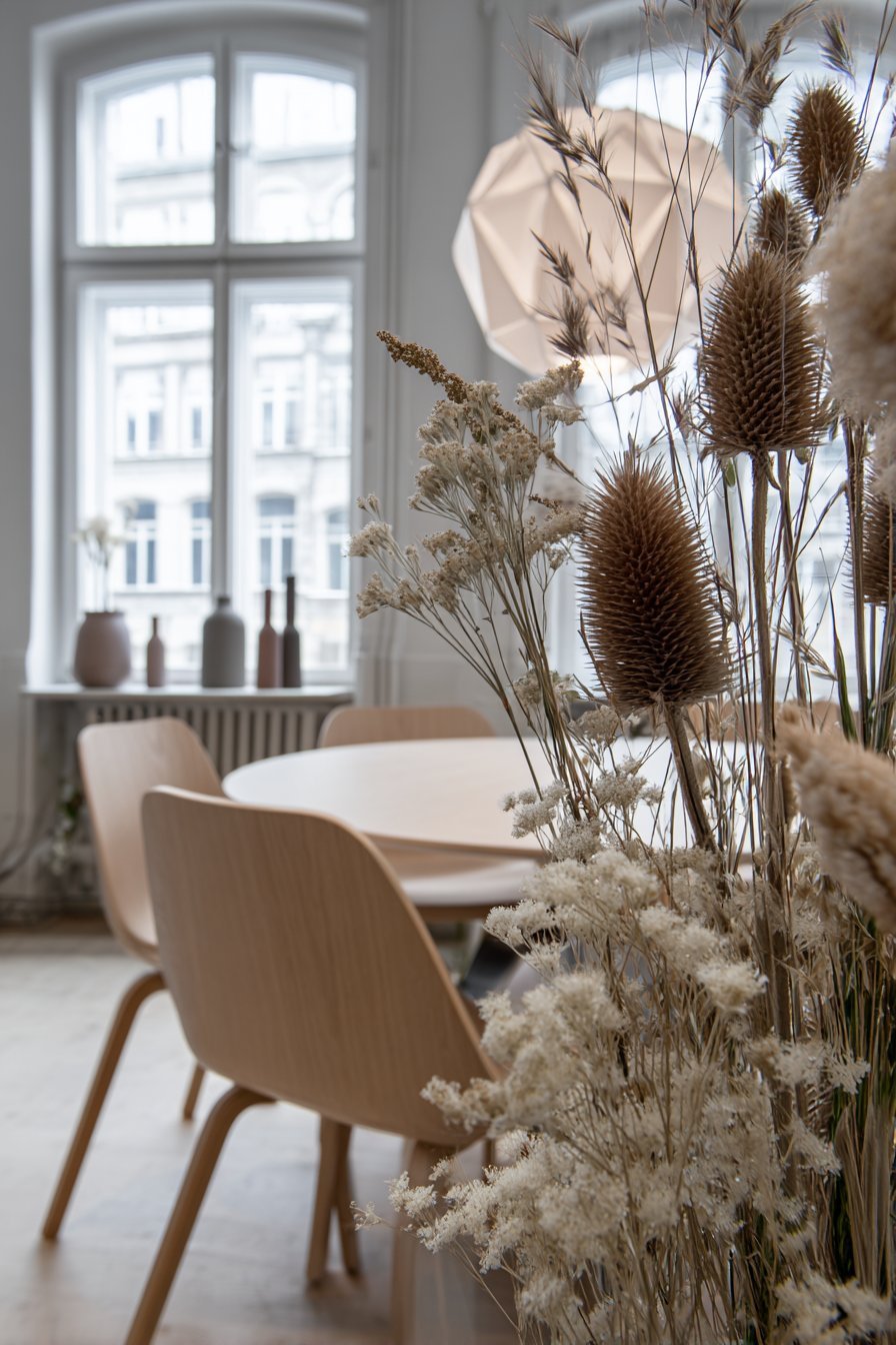 Slender Ceramic Vase Arrangement