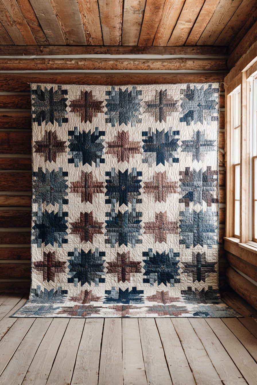 Antique Quilt Textile Art Display