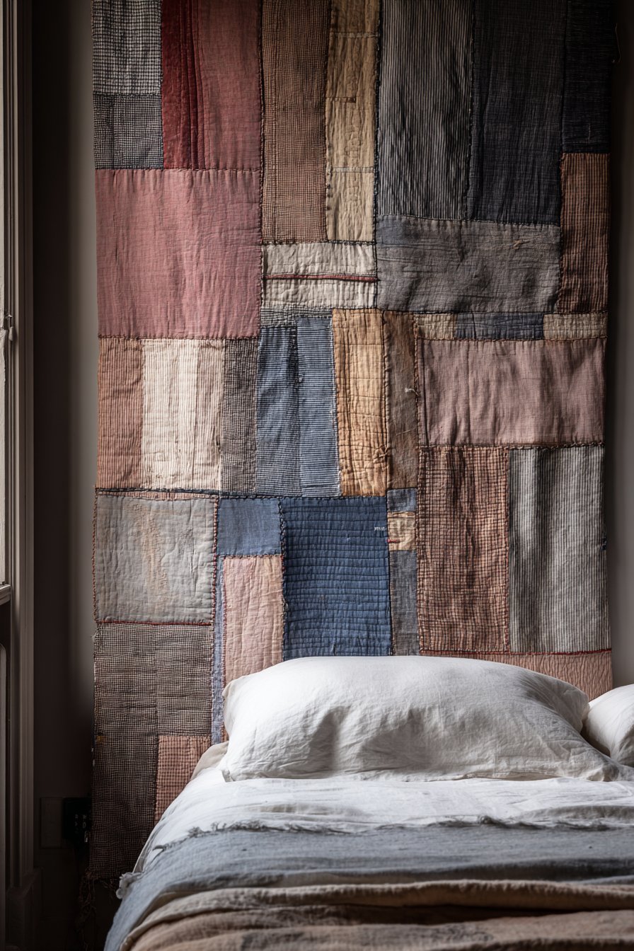 Antique Quilt Textile Art Display