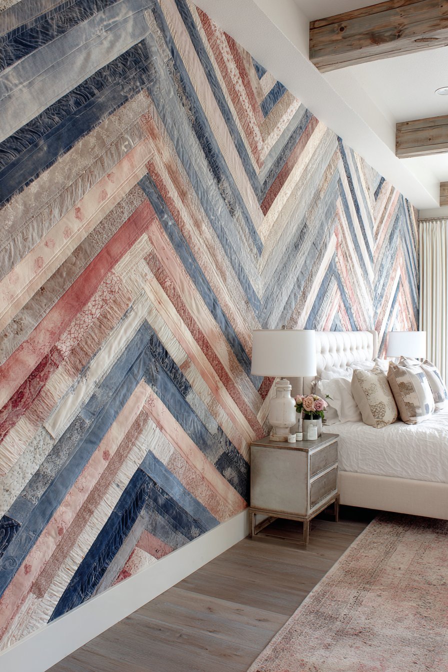 Antique Quilt Textile Art Display