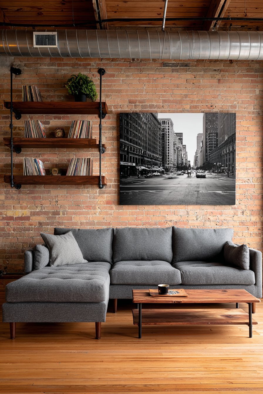 Urban Loft Exposed Brick Feature