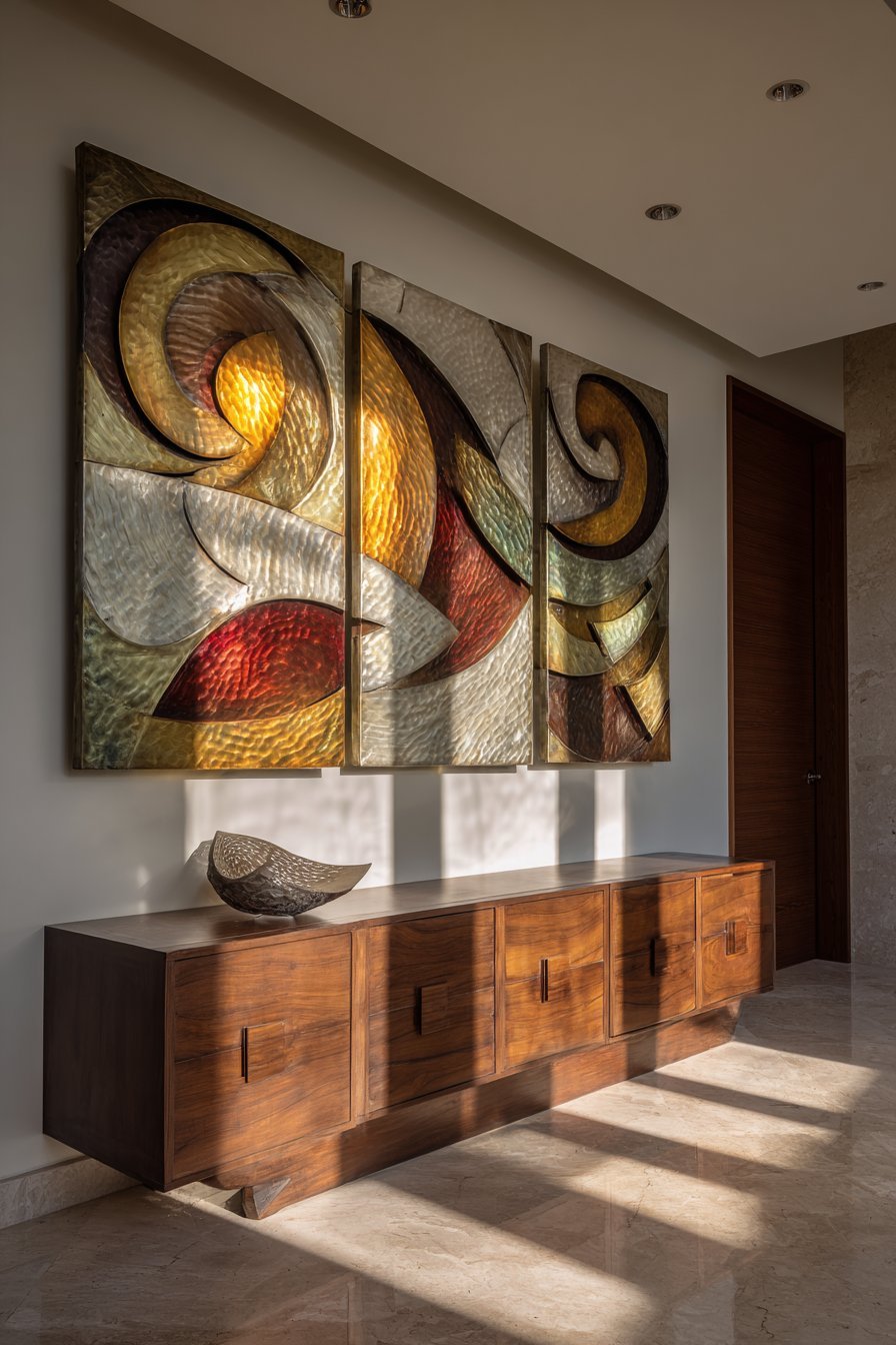 Abstract Metal Wall Sculpture