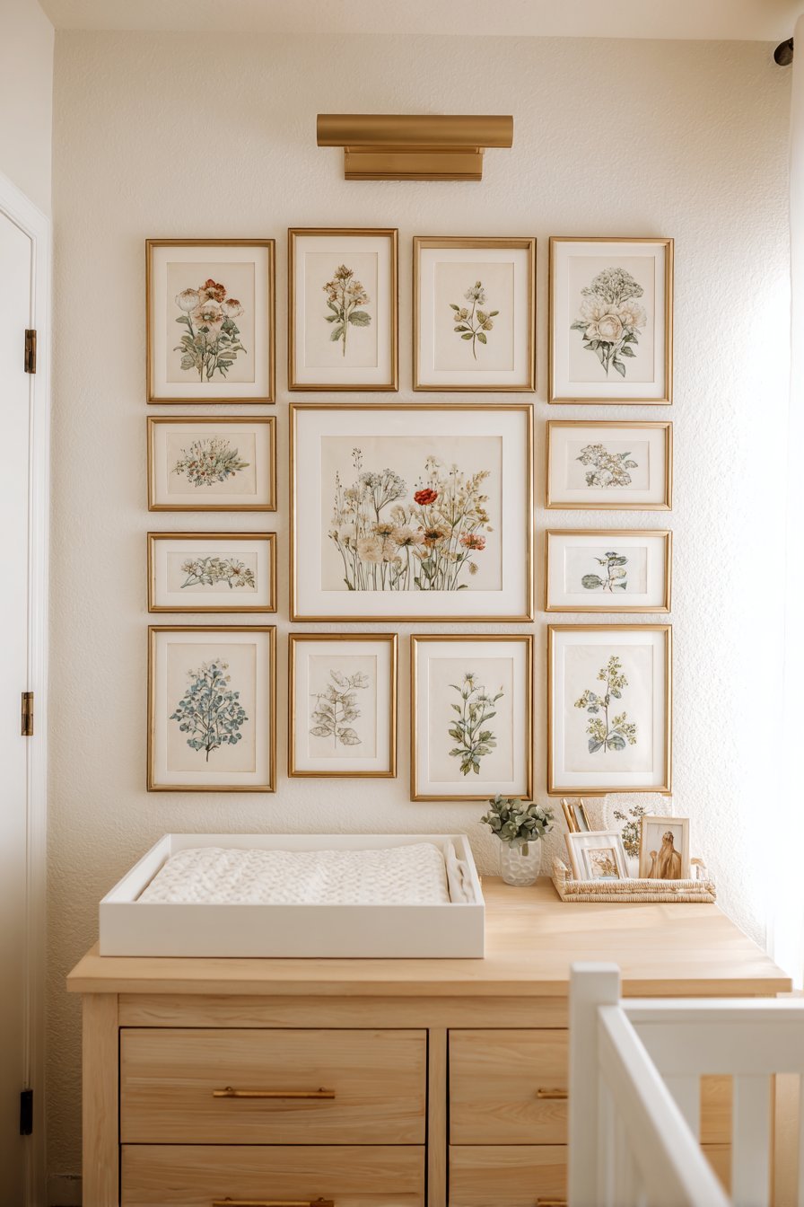Antique Gold Framed Botanical Print Gallery