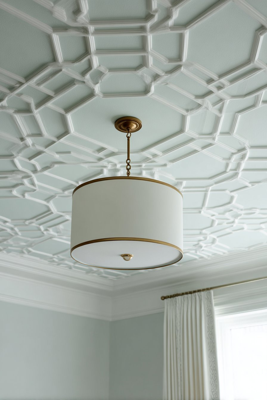 Geometric Coffered Ceiling Detail
