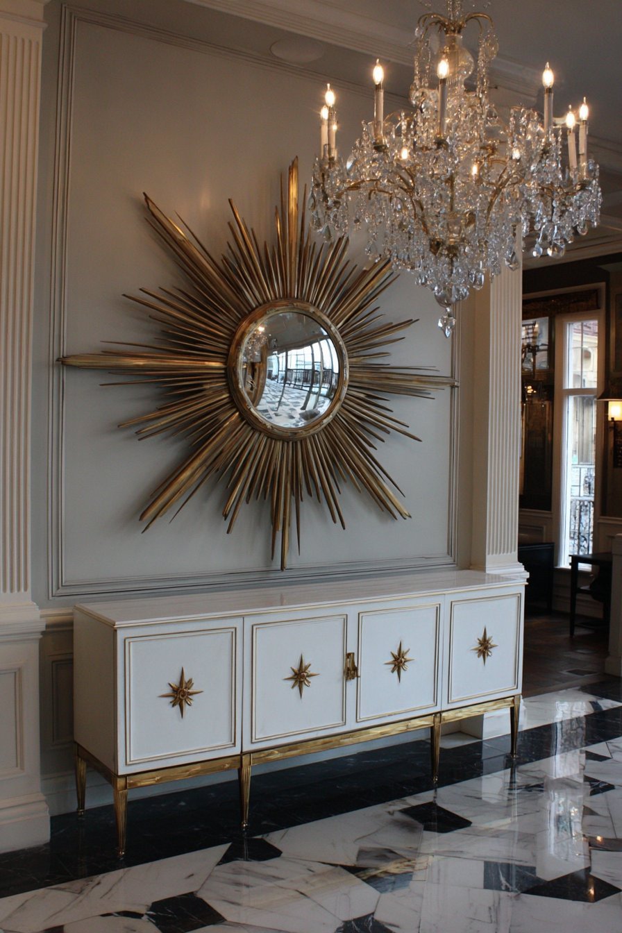 Hollywood Regency Sunburst Mirror