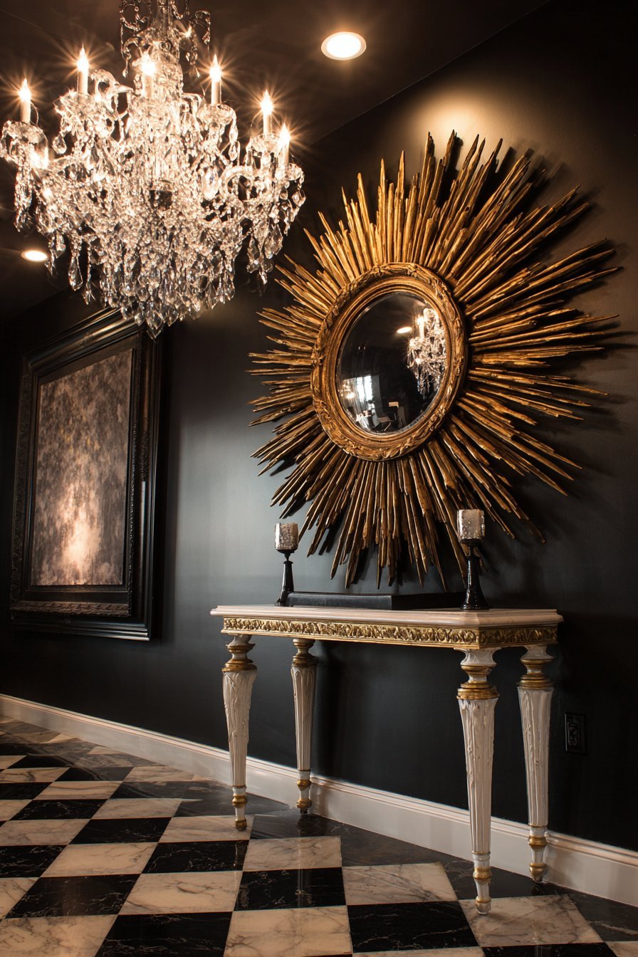 Hollywood Regency Sunburst Mirror