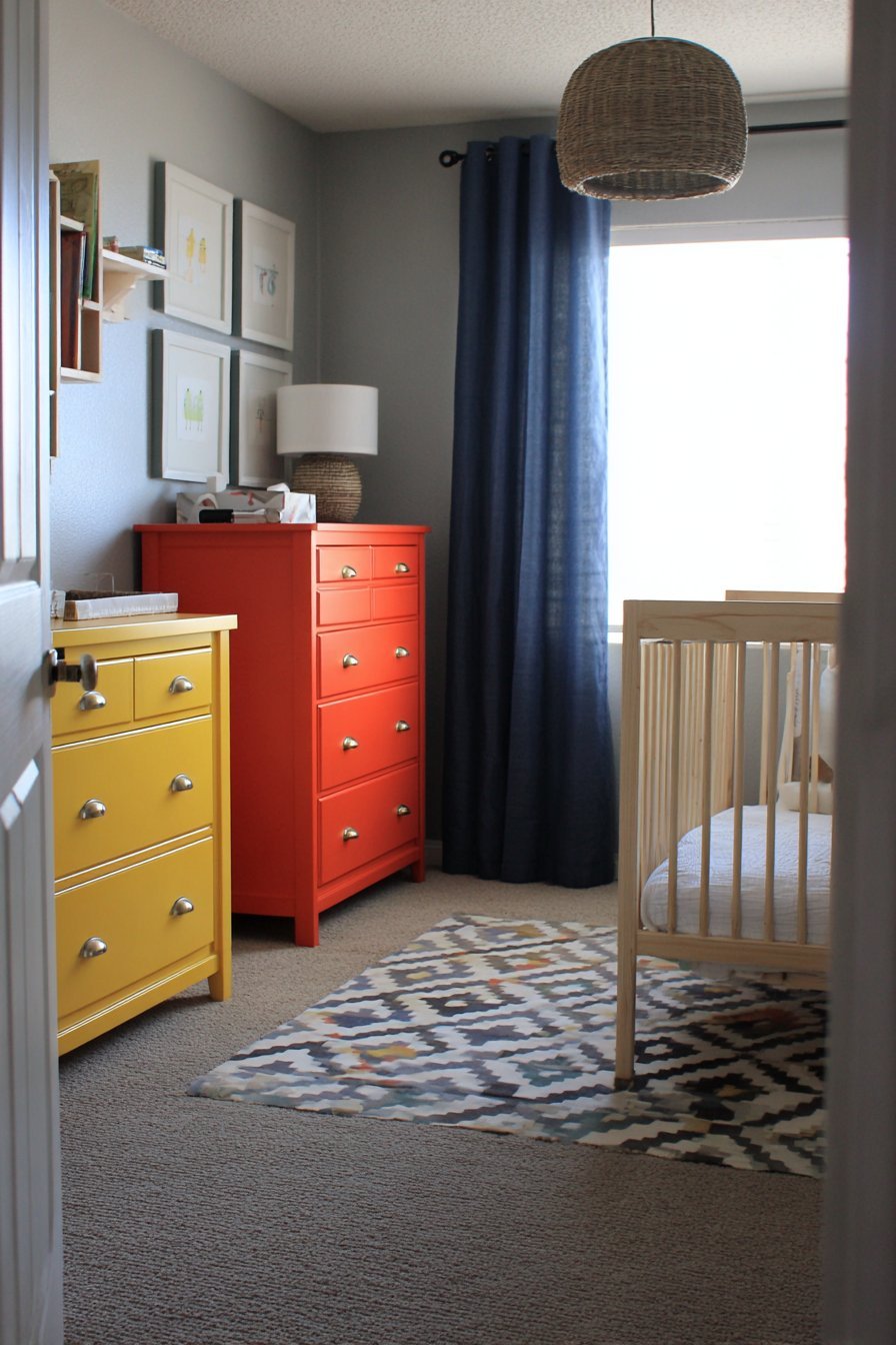 DIY Rainbow Painted Furniture Collection