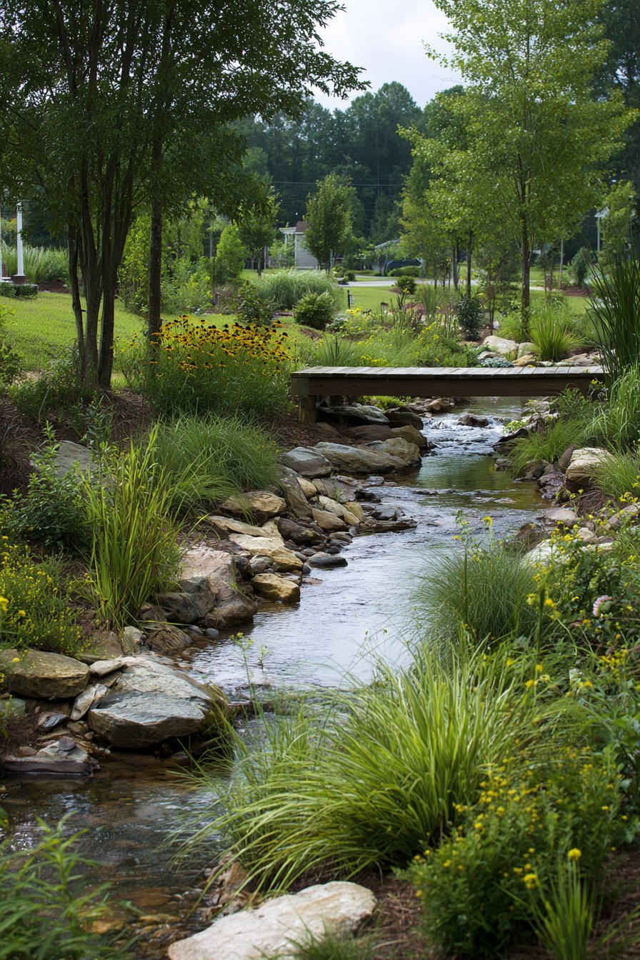 Native Plant Rain Garden Feature