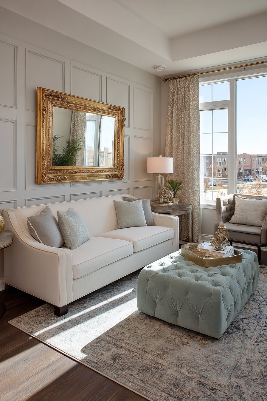 Sophisticated Greige Tongue and Groove Paneling