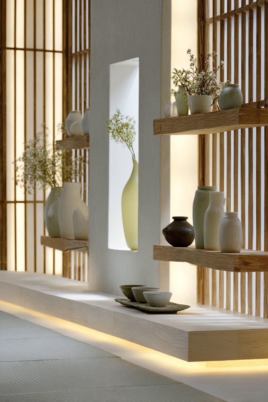 Traditional Mahogany Library Built-In Bookcases