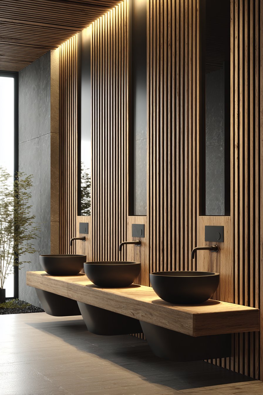 Horizontal Wood Slat Wall