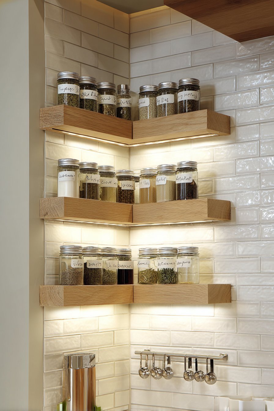 Corner Spice Rack Solution