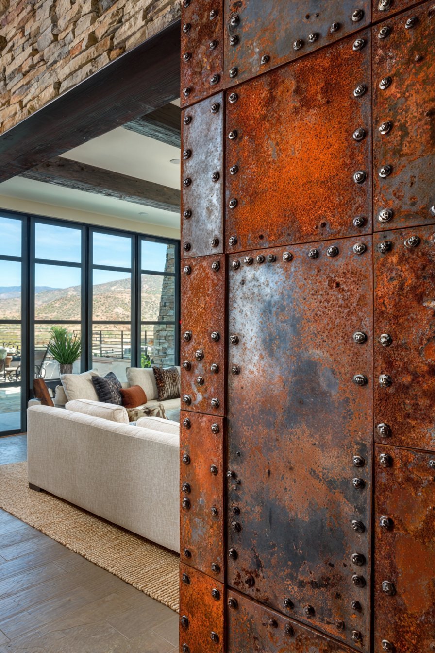 Industrial Weathered Steel Metal Panels