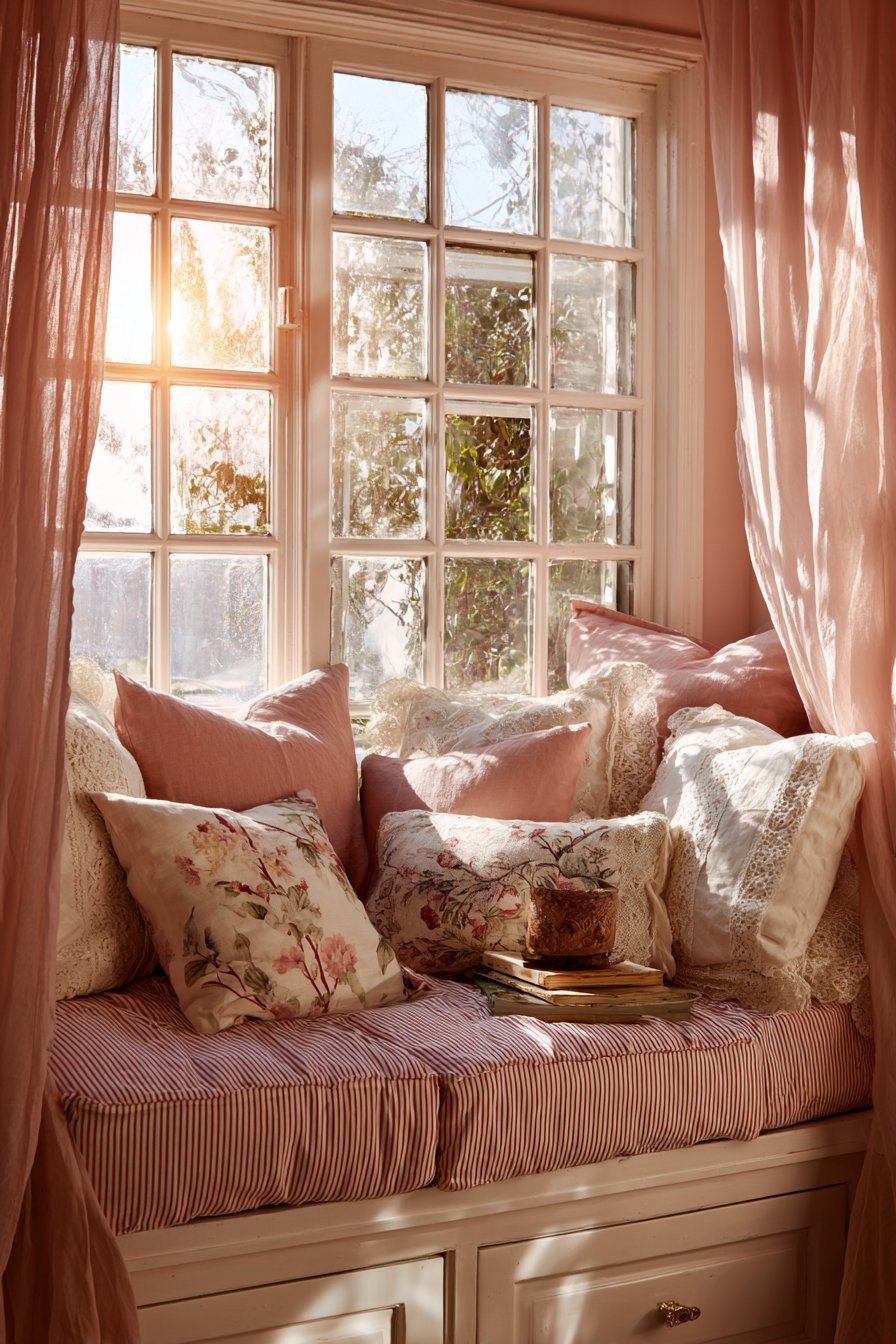 Ticking Stripe Window Seat