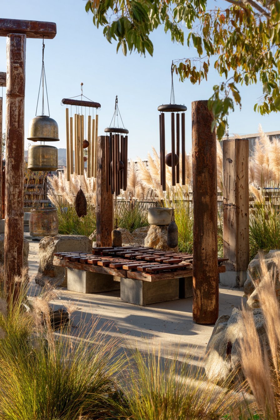 Musical Wind Garden Installation