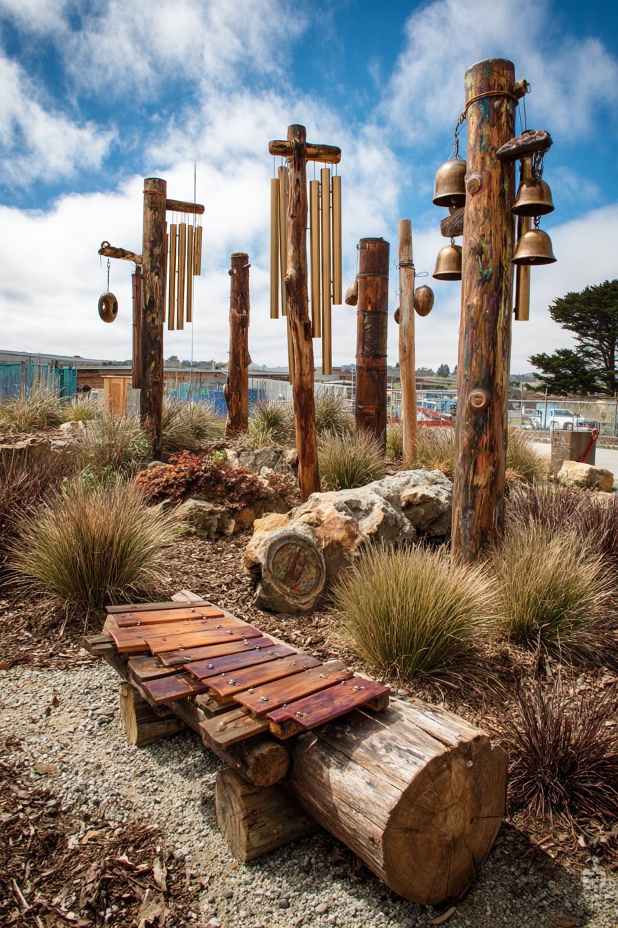 Musical Wind Garden Installation