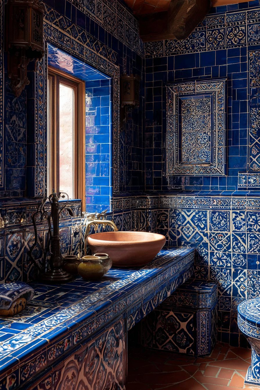 Mediterranean Hand-Painted Ceramic Tiles
