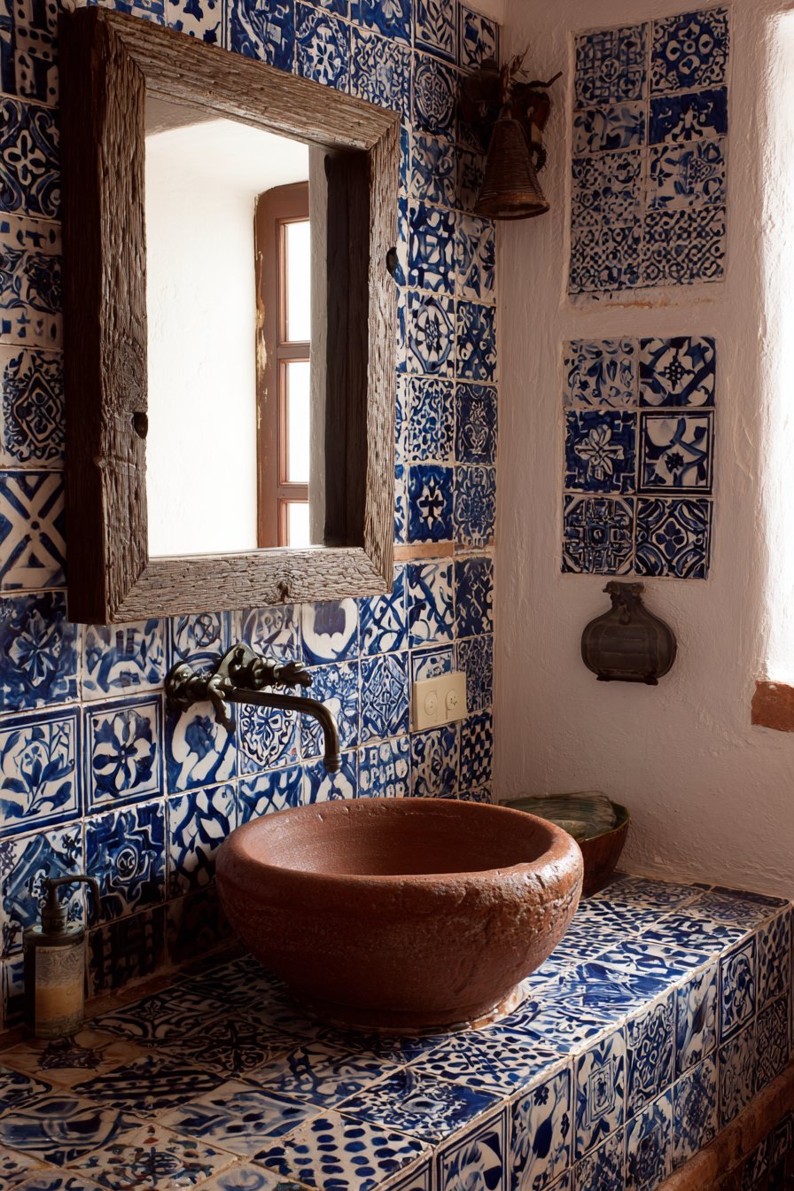 Mediterranean Hand-Painted Ceramic Tiles