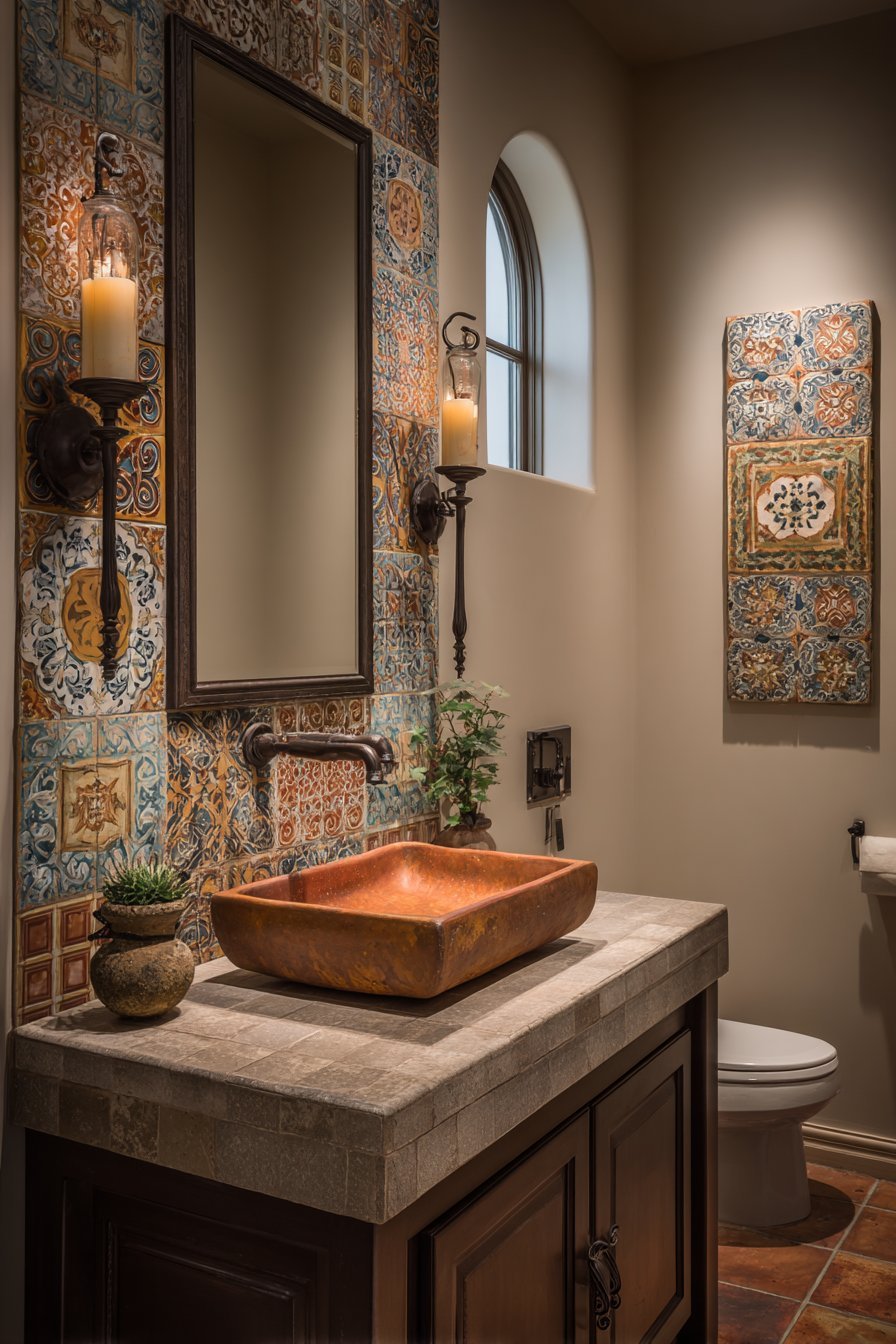 Mediterranean Hand-Painted Ceramic Tiles