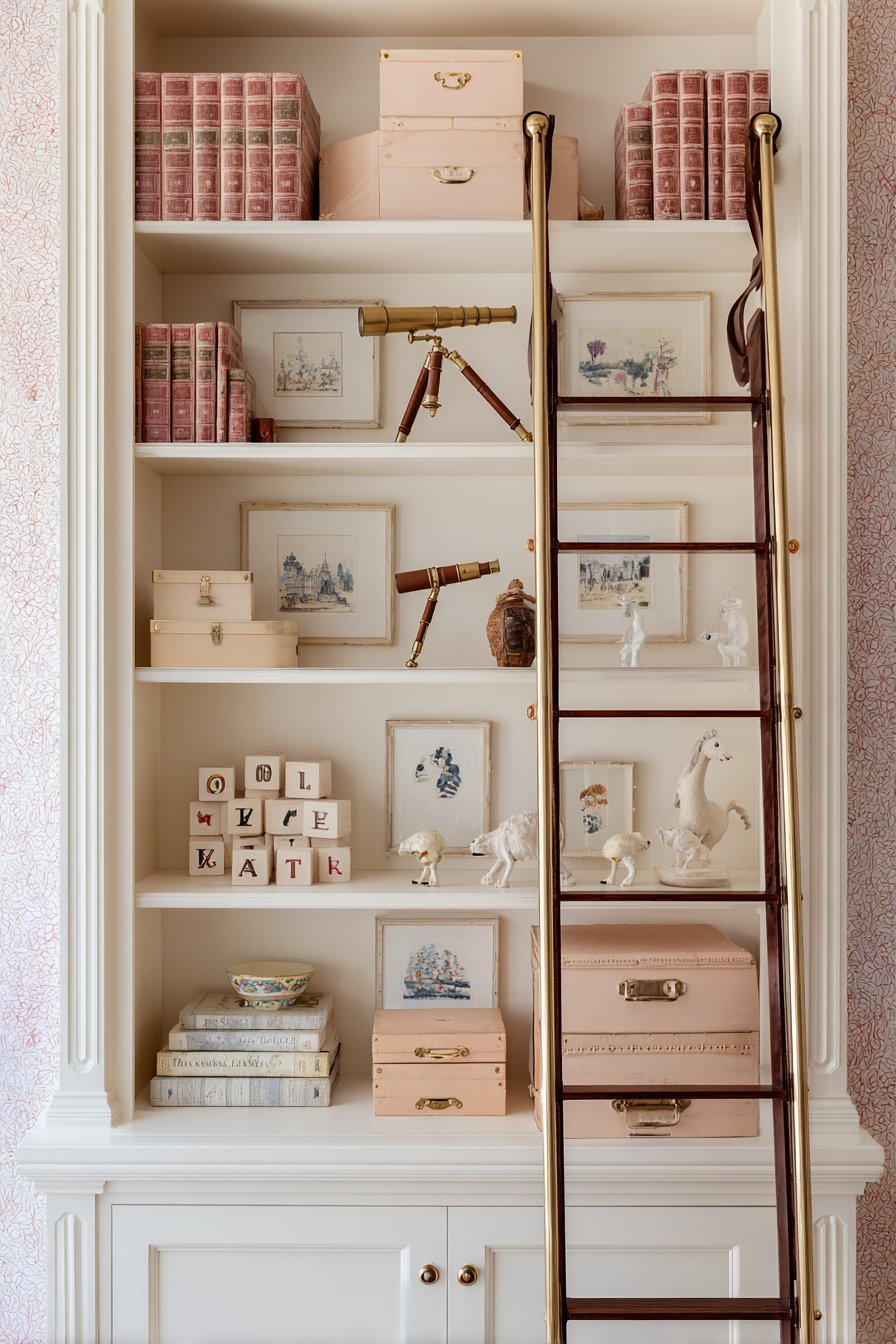 Built-In Library Bookcase Styling