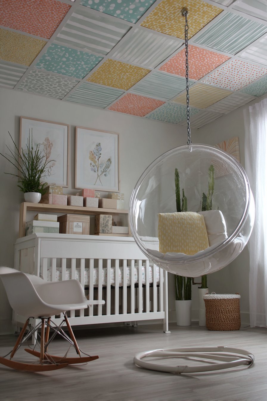 Painted Acoustic Tile Ceiling Gallery