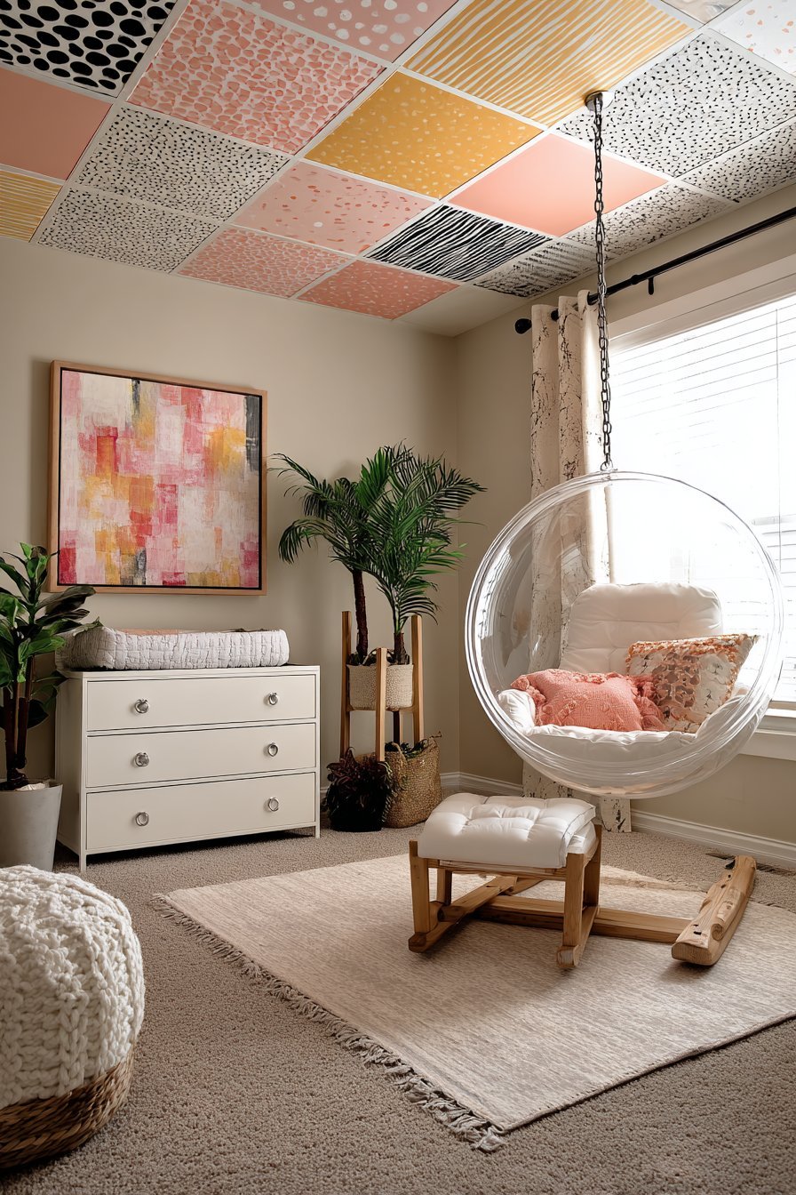 Painted Acoustic Tile Ceiling Gallery