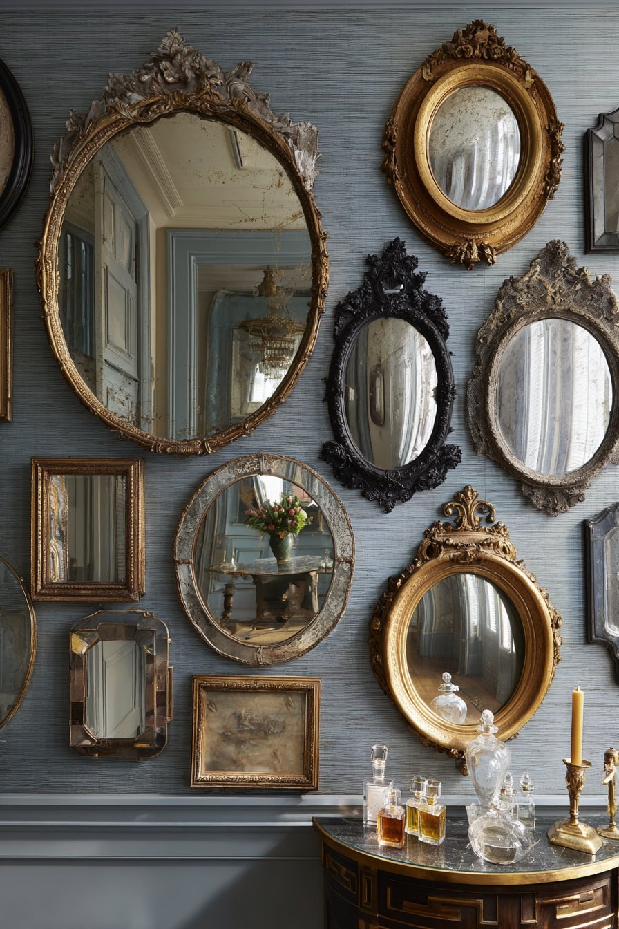 Vintage Eclectic Antique Mirror Collection