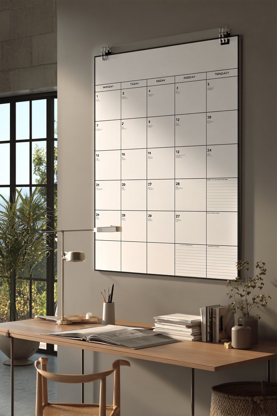 Large-Scale Monthly Wall Calendar